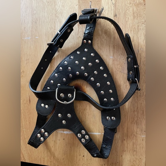 Spike Studded Dog Harness Black Training Med to Large dog - Picture 3 of 12